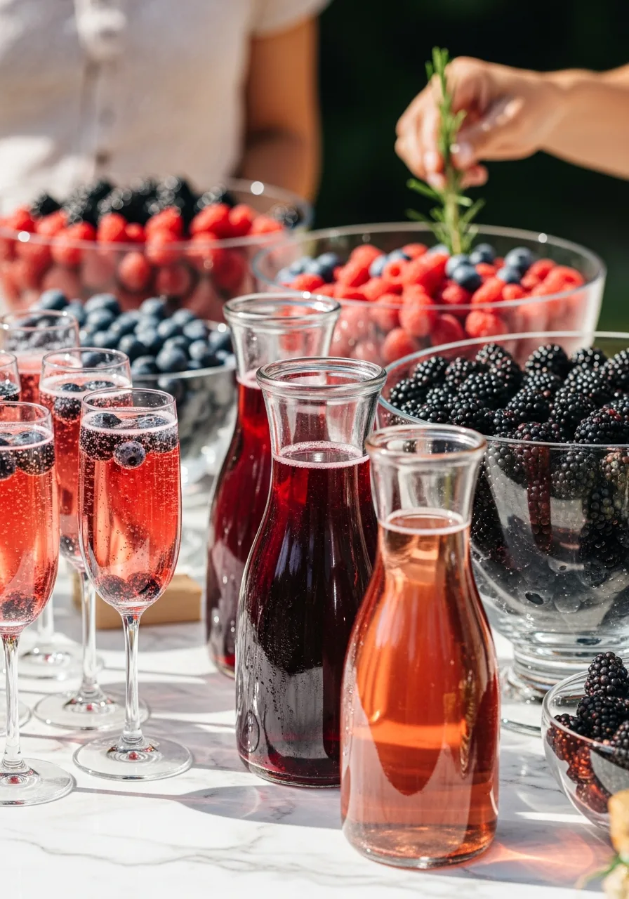 18. Berry Mimosa Mocktail Bar