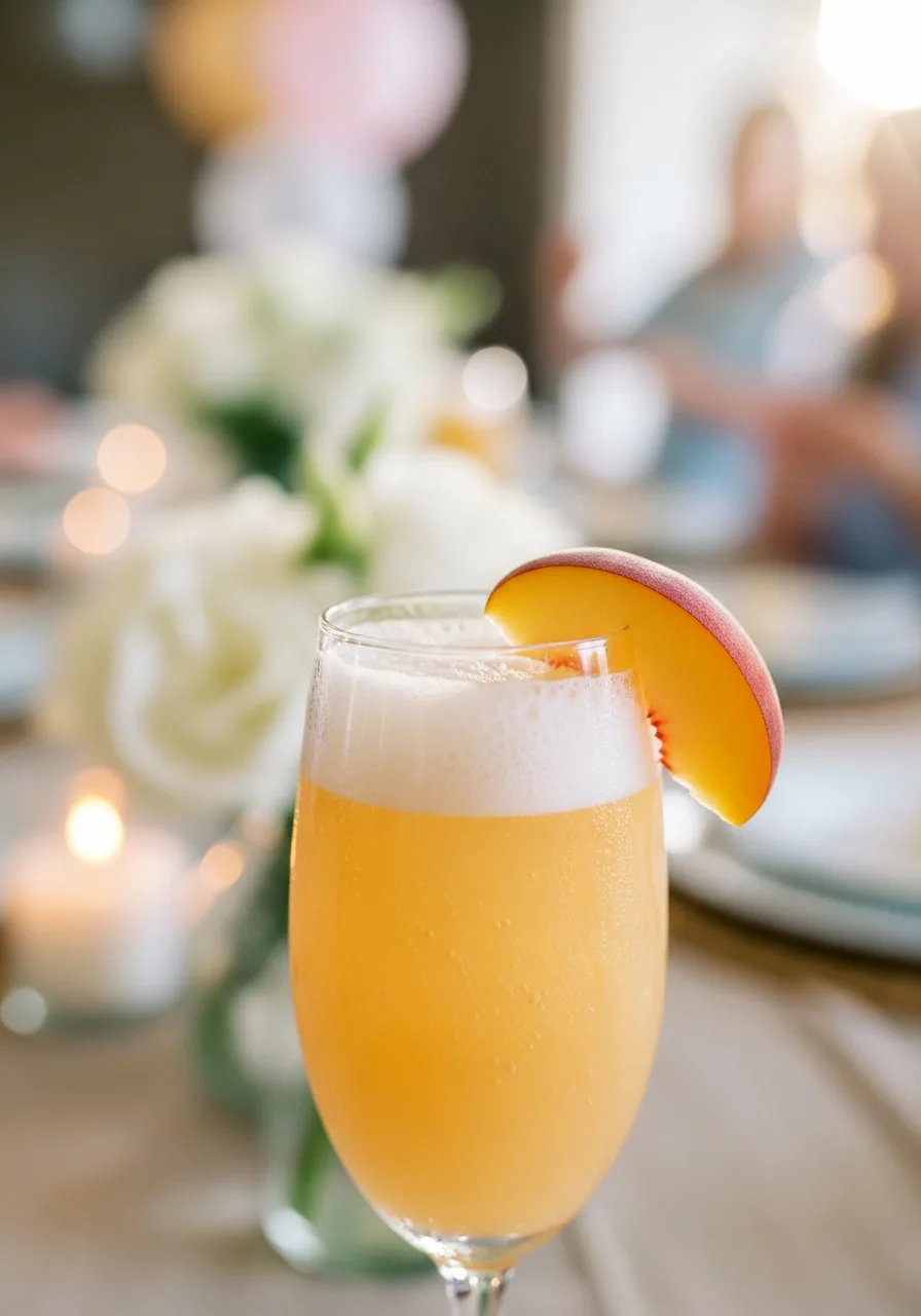 2. Peach Bellini Mocktail