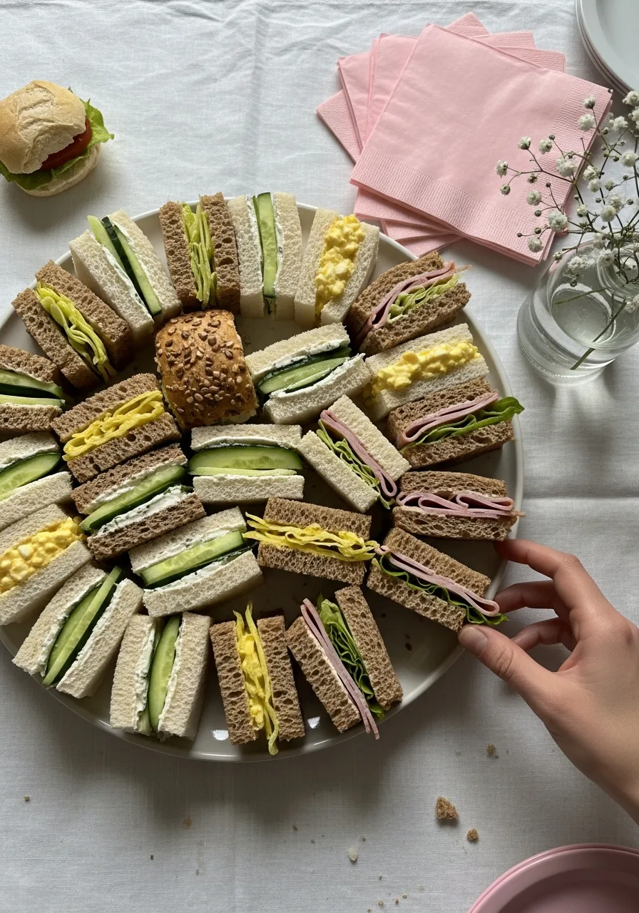1. Mini Sandwiches with Classic Fillings
