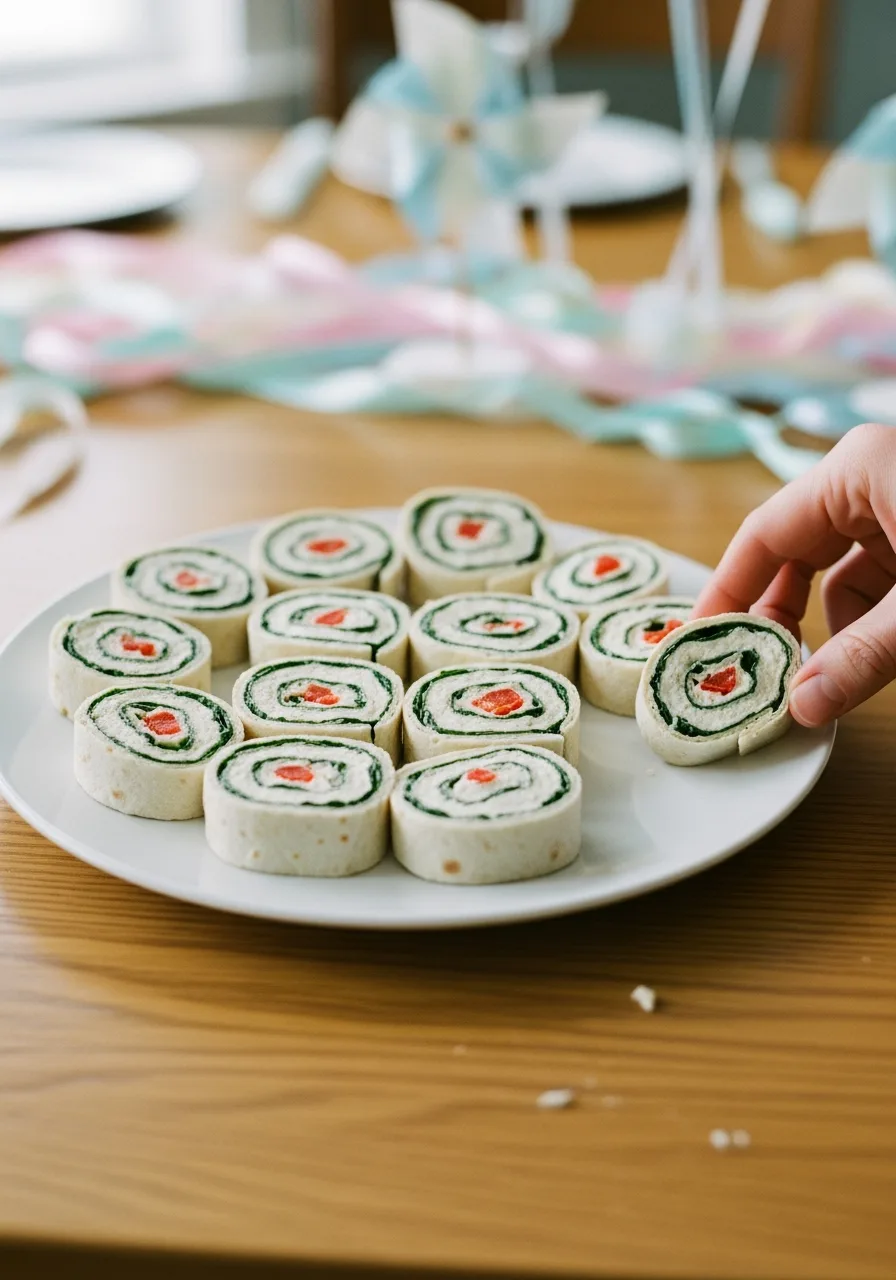 15. Spinach Roll-Ups with Cream Cheese