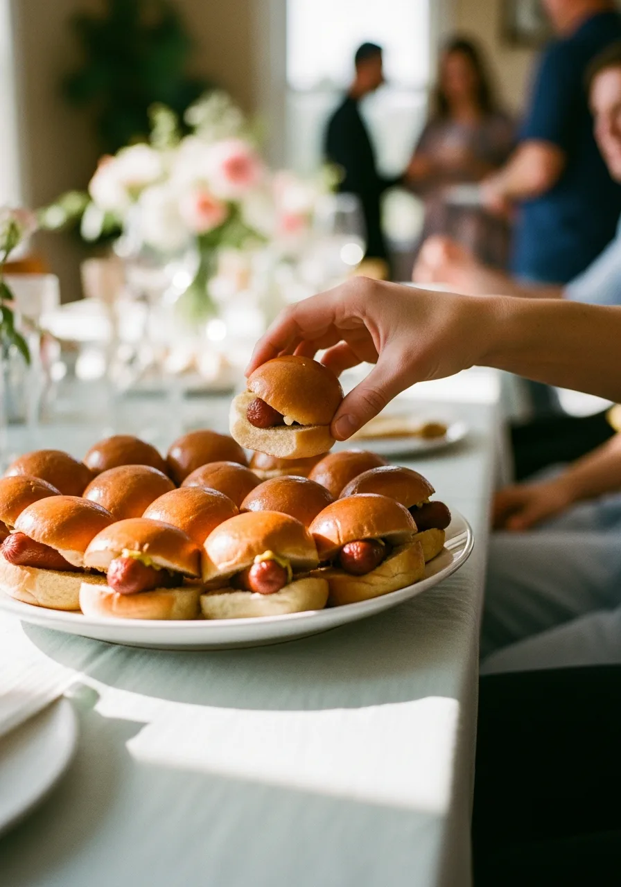 21. Hot Dog Sliders in Soft Buns