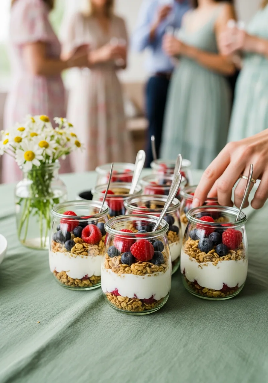 30. Yogurt Parfaits with Granola and Berries
