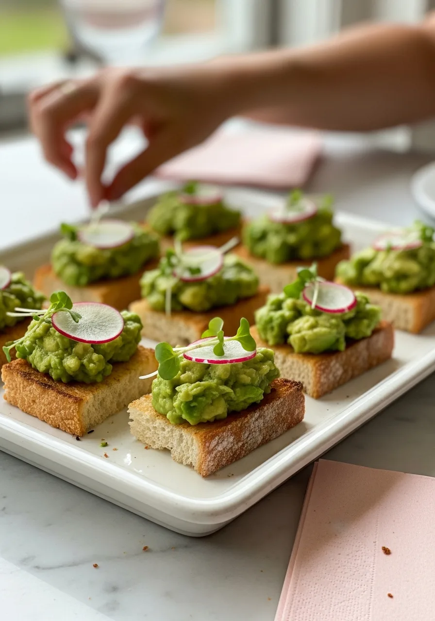 33. Avocado Toast Bites on Bread