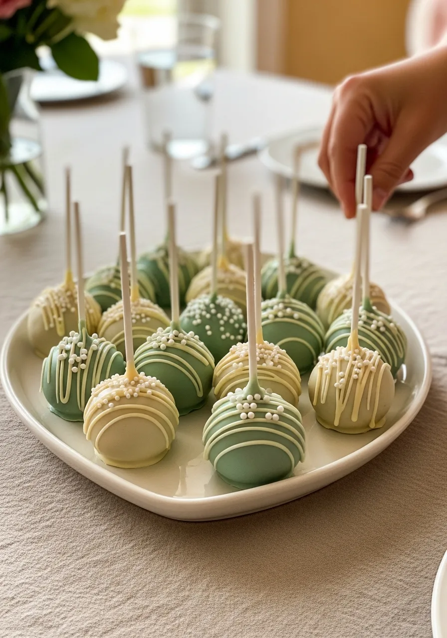 37. Cake Pops with Decorative Coating