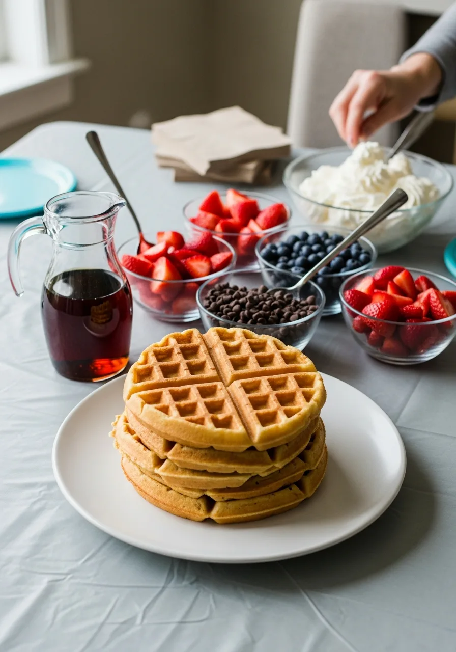 47. Waffle Bar with Custom Toppings