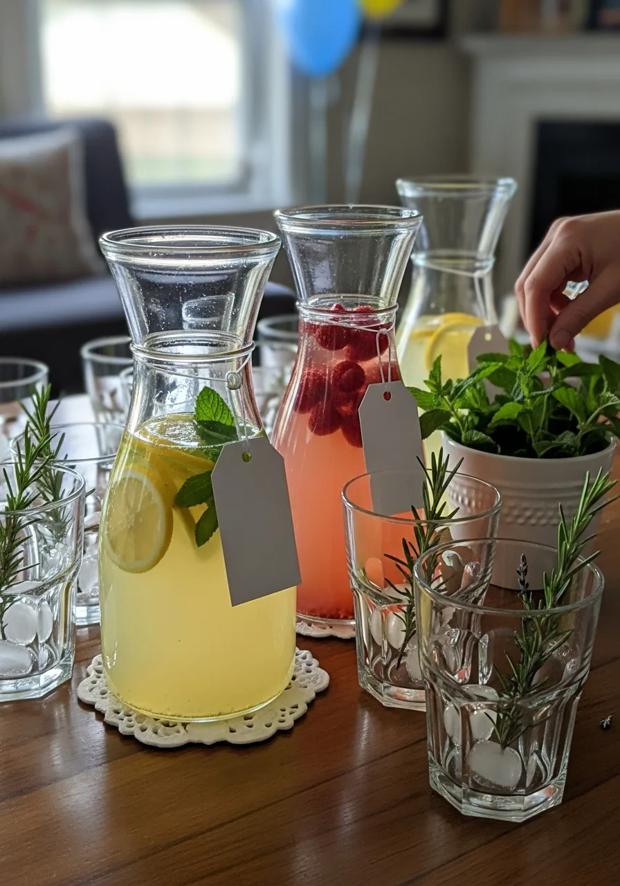 53. Mocktail Station with Fun Drinks