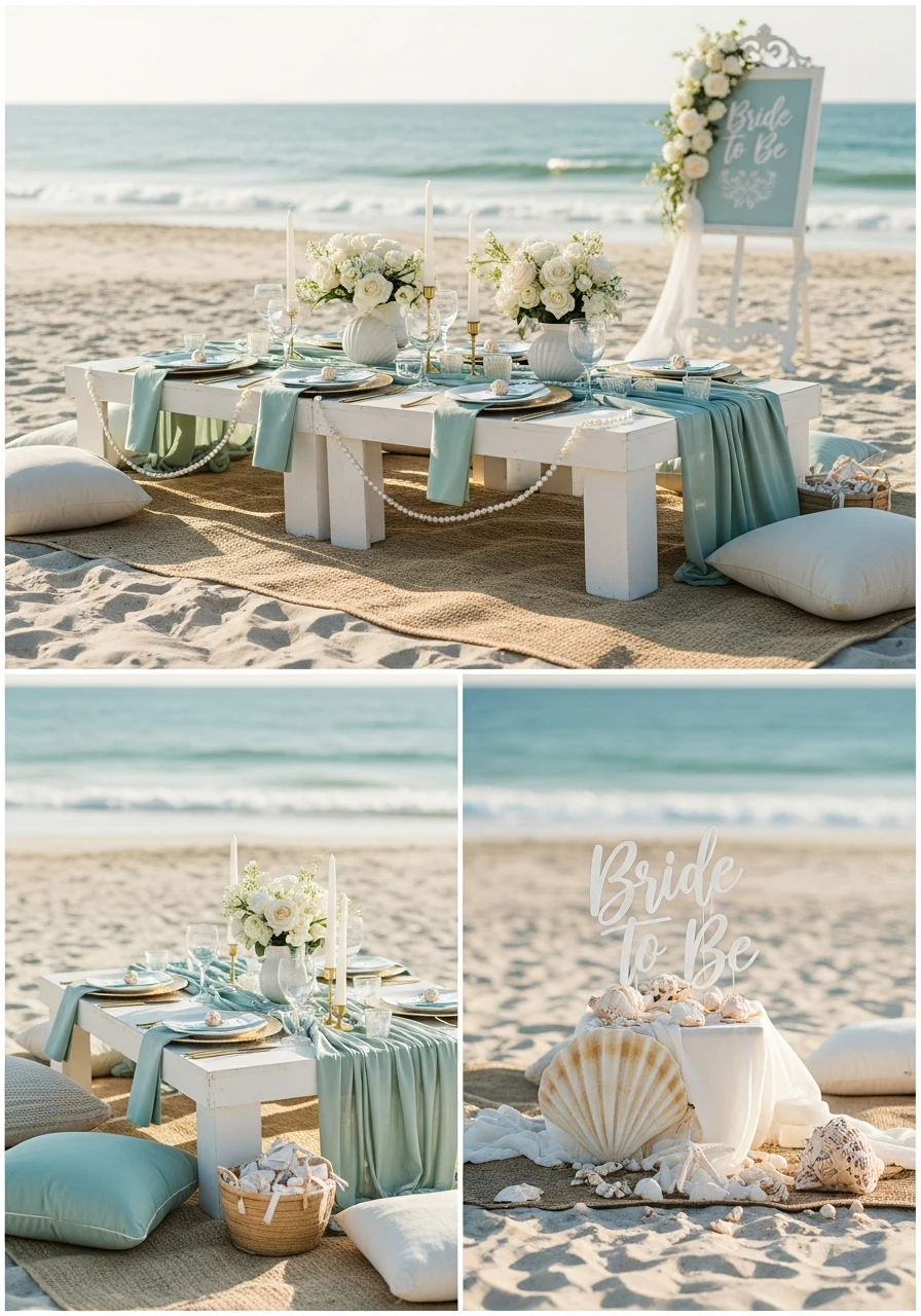 Seashells & Wedding Bells Theme - beach bachelorette party ideas