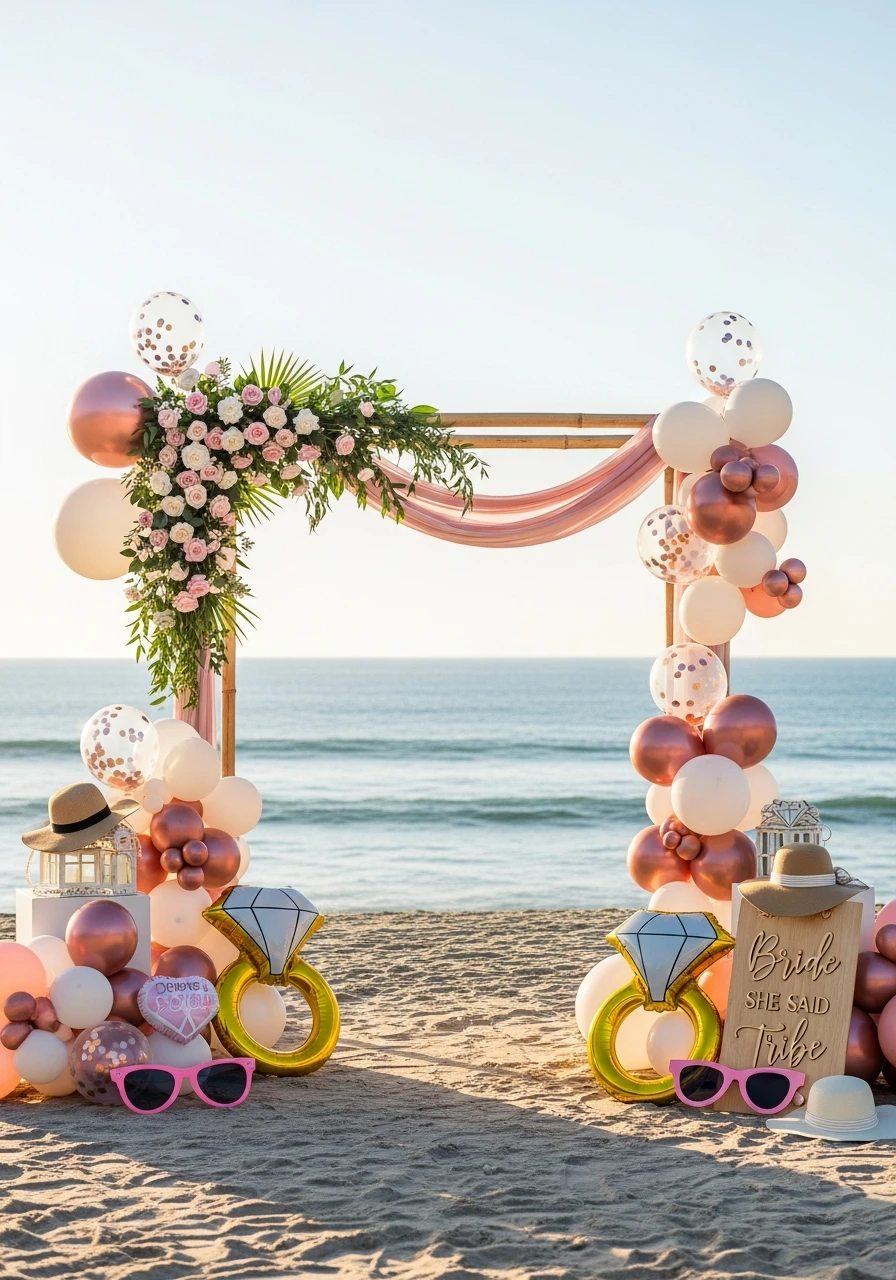 Oceanfront Photo Booth - beach bachelorette party ideas
