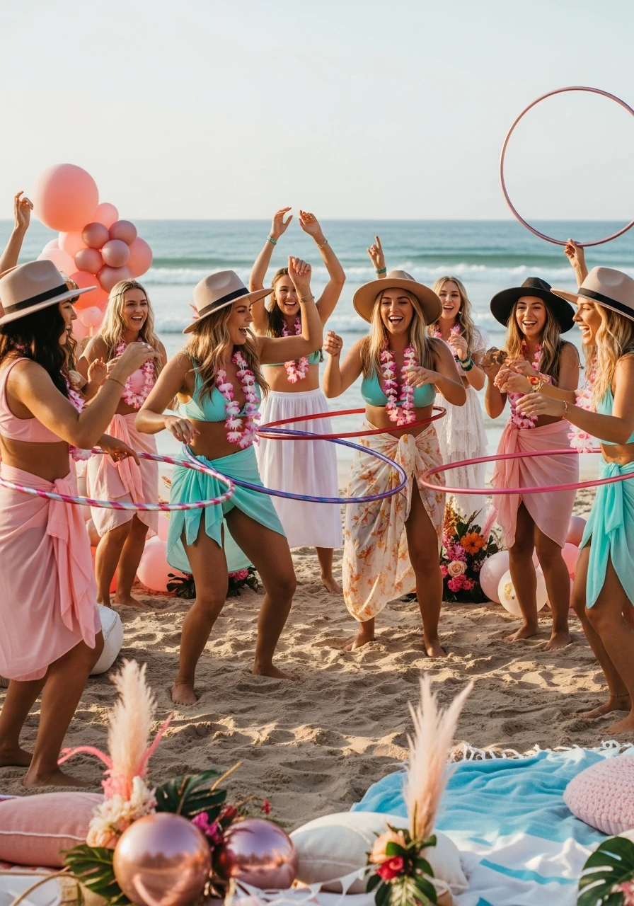 Hula Hoop Contest - beach bachelorette party ideas