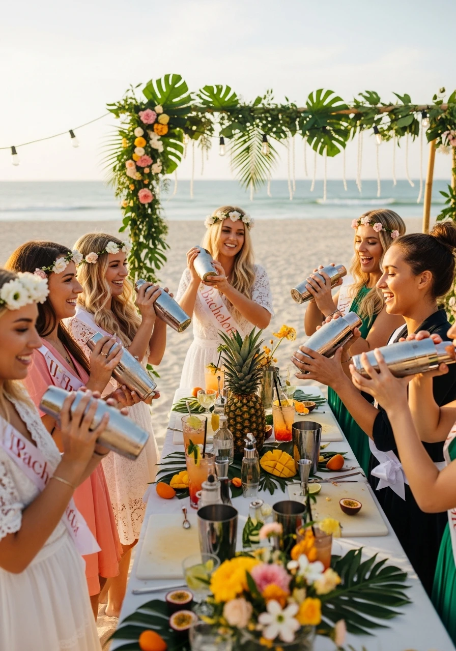 Beach Mixology Class - beach bachelorette party ideas