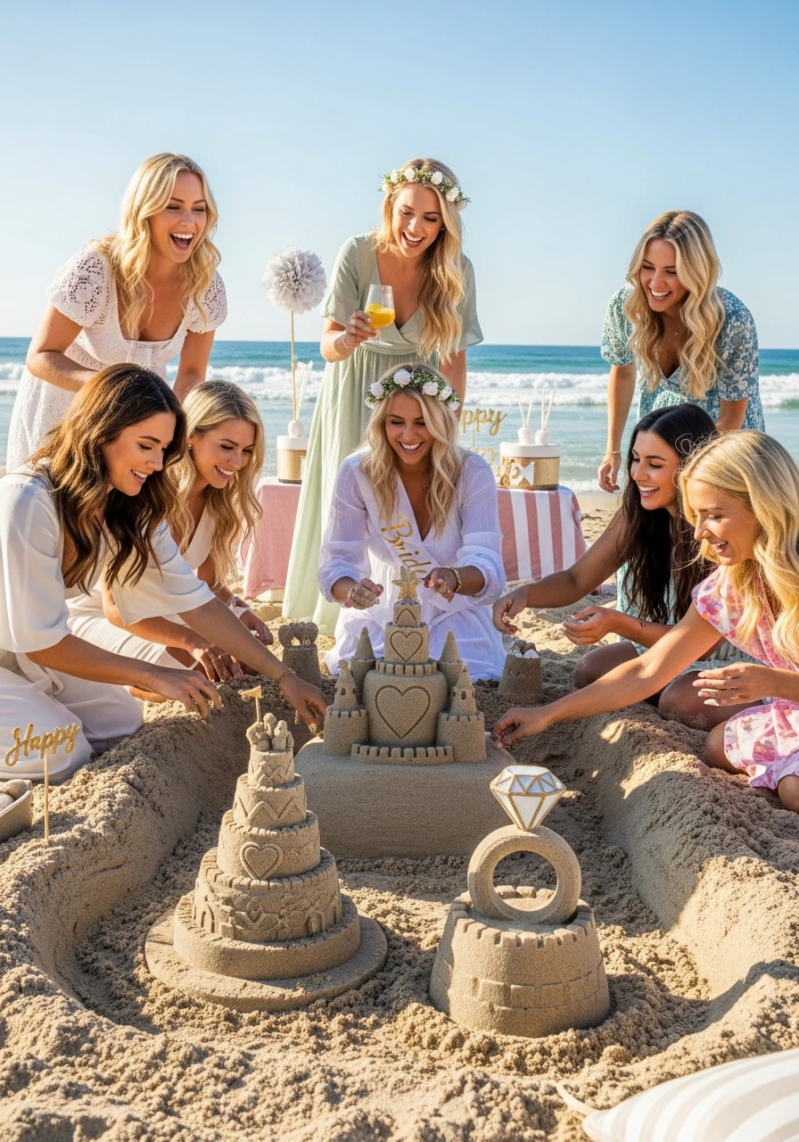 Sandcastle Competition - beach bachelorette party ideas