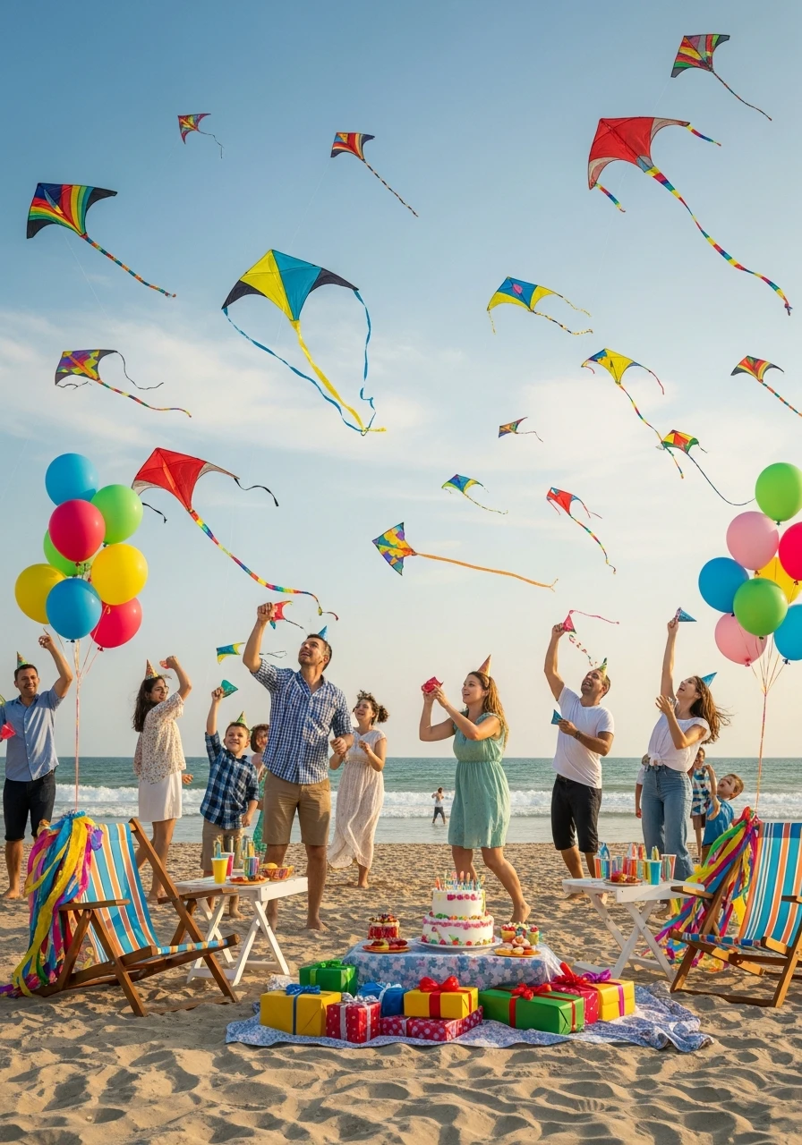 Kite Flying Party - Beach Birthday Party Ideas