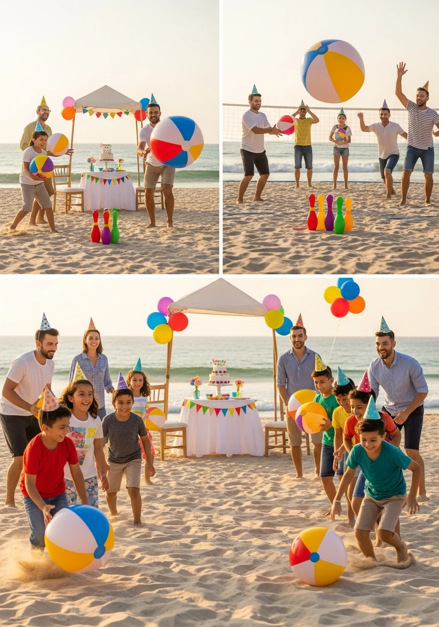 Beach Ball Games Day - Beach Birthday Party Ideas