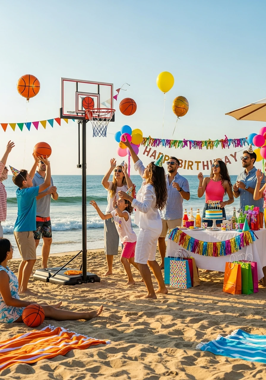 Beach Basketball Shootout - Beach Birthday Party Ideas