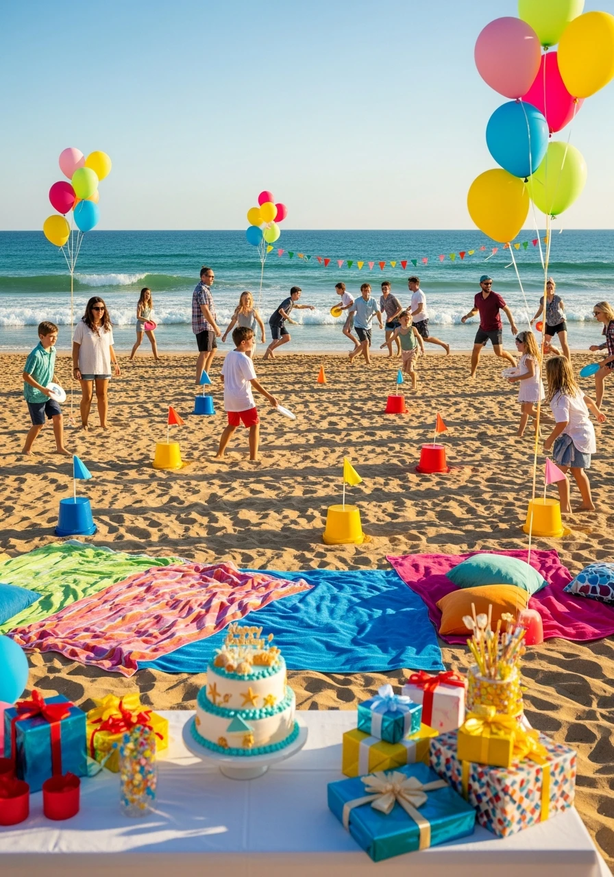 Frisbee Beach Games - Beach Birthday Party Ideas