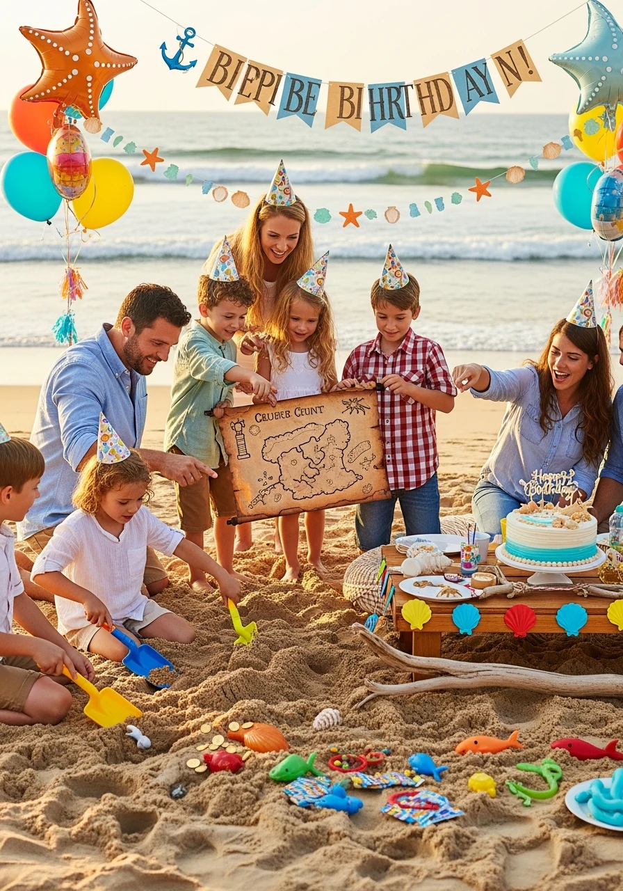 Treasure Hunt Adventure - Beach Birthday Party Ideas