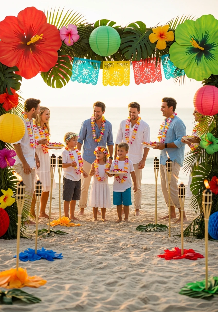 Tropical Luau Birthday - Beach Birthday Party Ideas