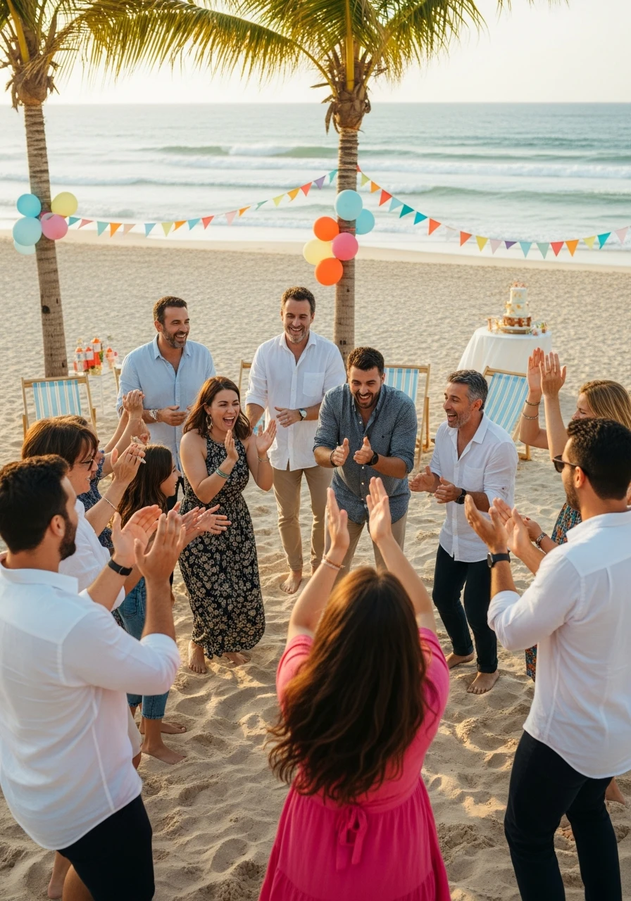 Beach Dance Circle - Beach Birthday Party Ideas