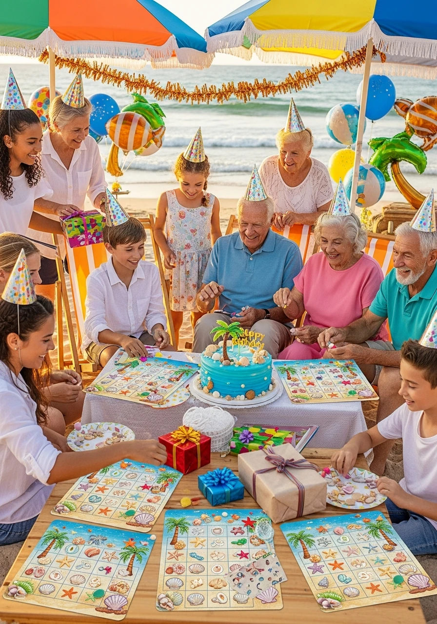 Beach Bingo Bonanza - Beach Birthday Party Ideas