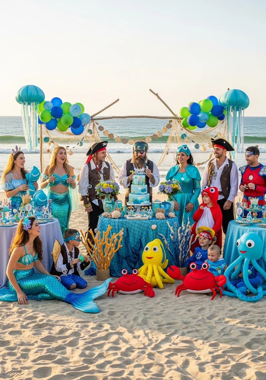 Under the Sea Costumes - Beach Birthday Party Ideas