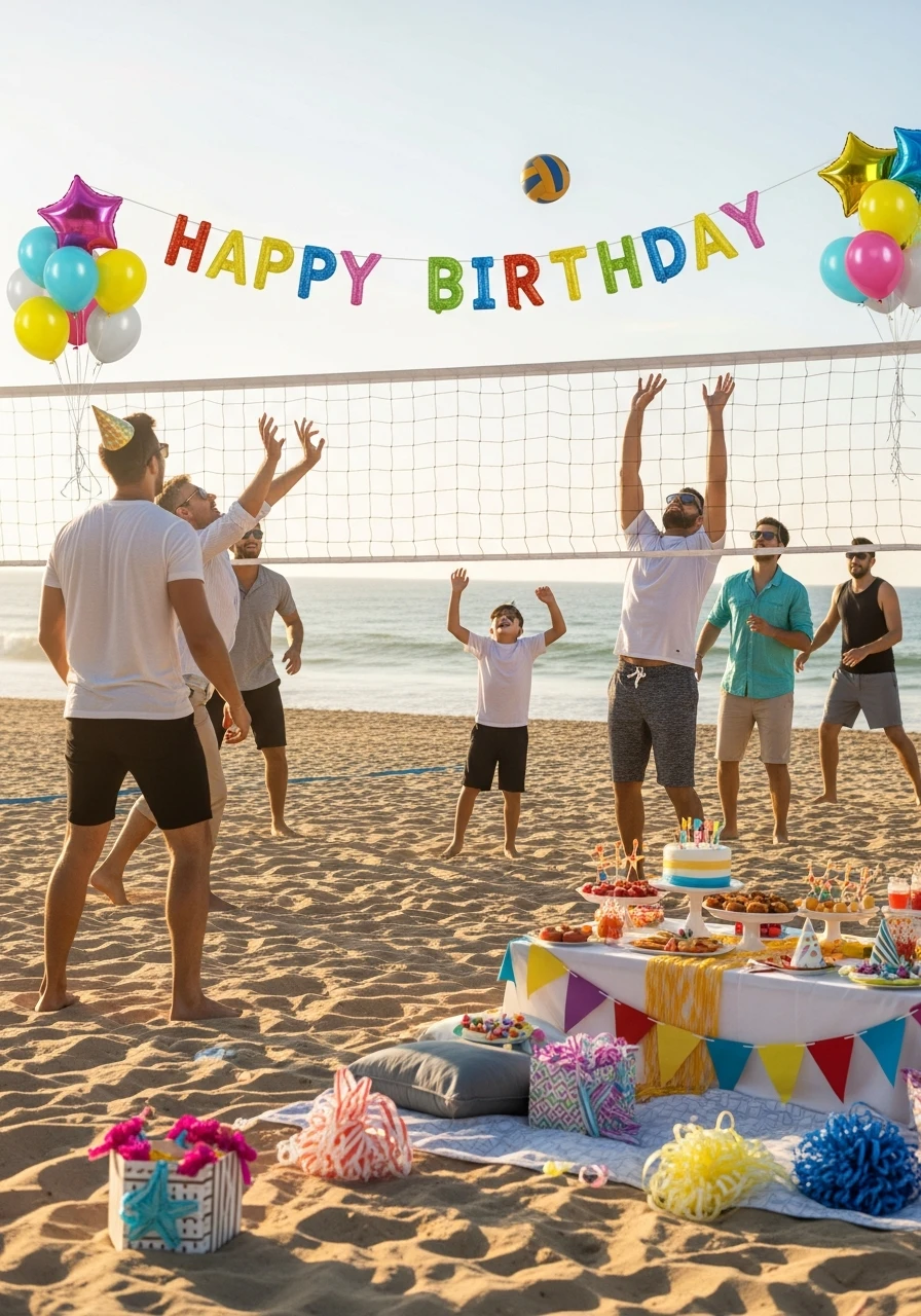 Beach Volleyball Tournament - Beach Birthday Party Ideas