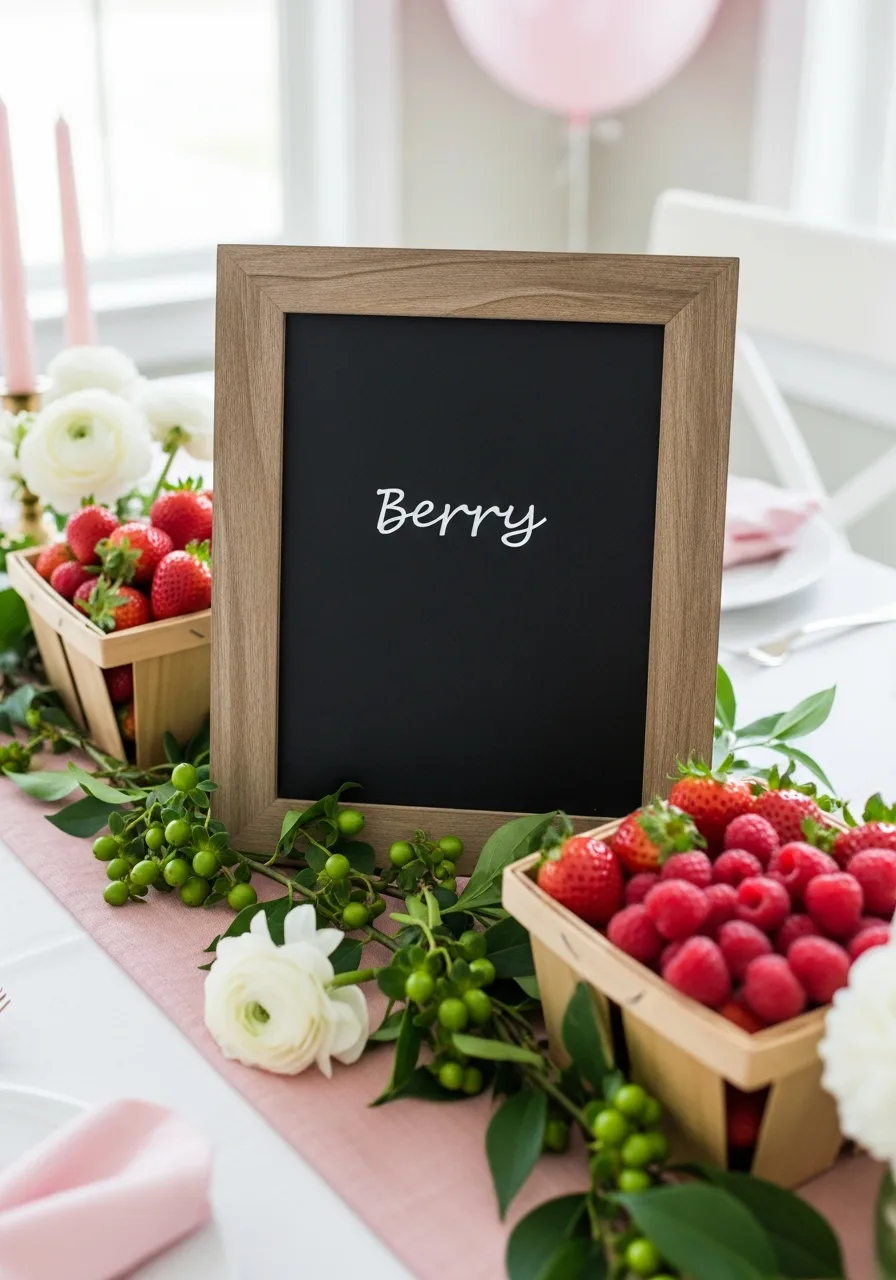21. Berry Chalkboard Sign