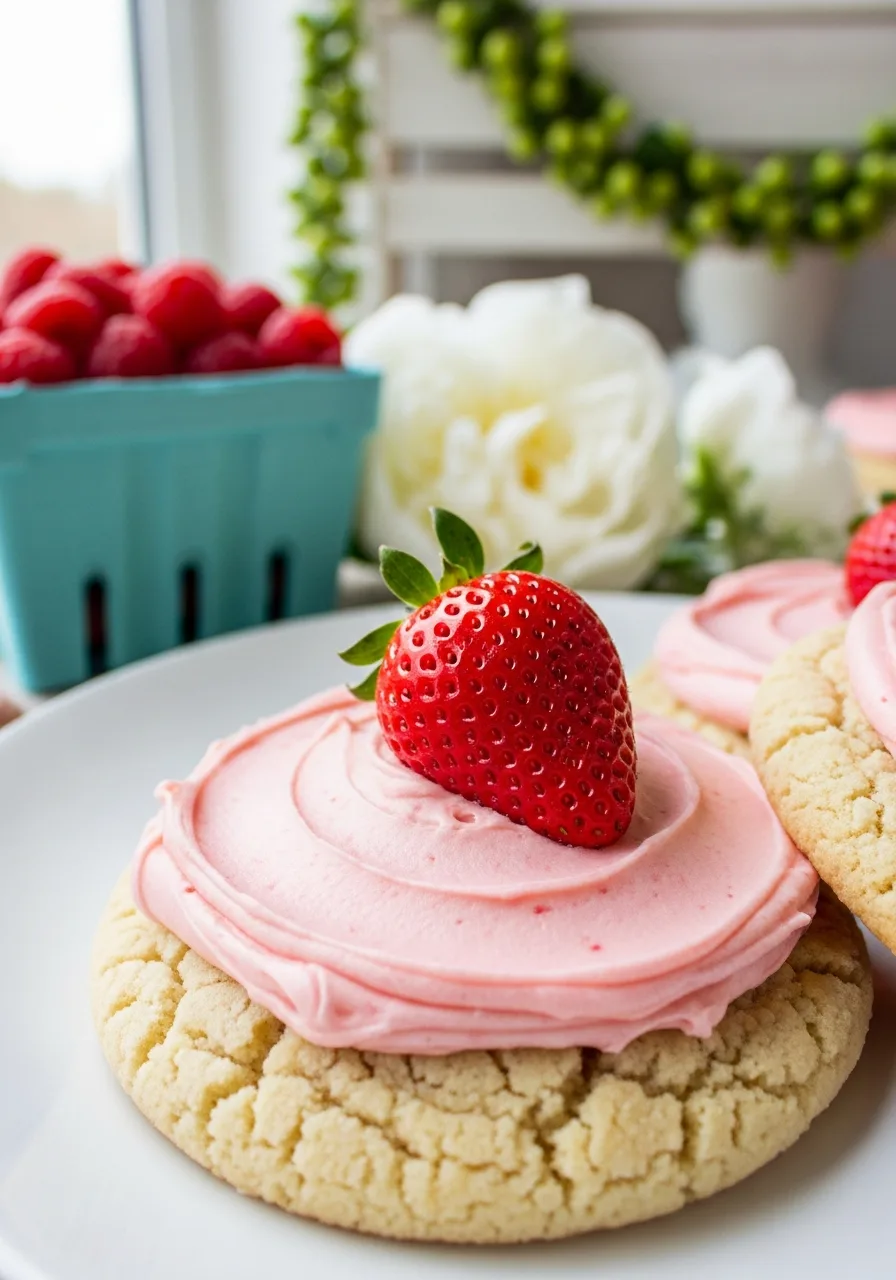 22. Strawberry Sugar Cookies