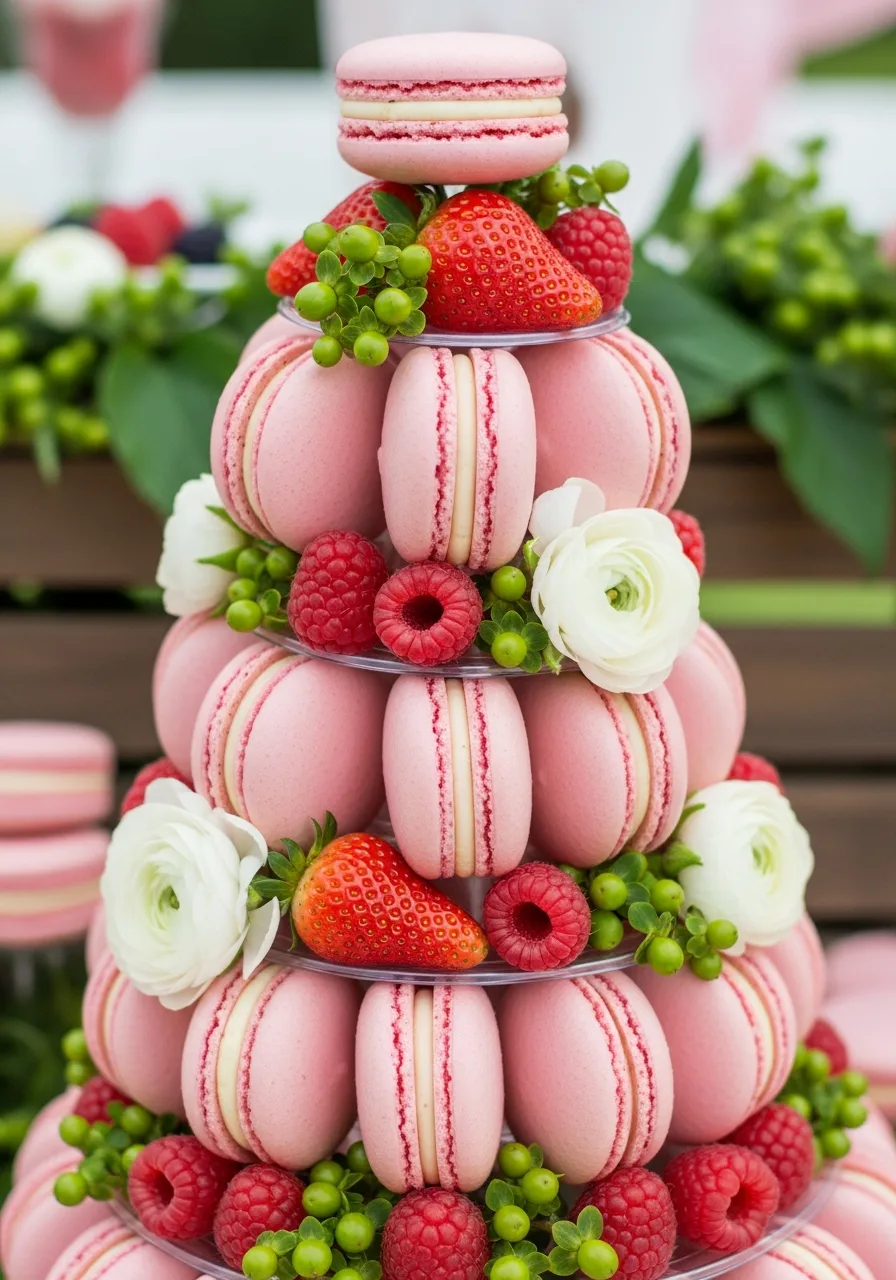 25. Pink Macaron Tower