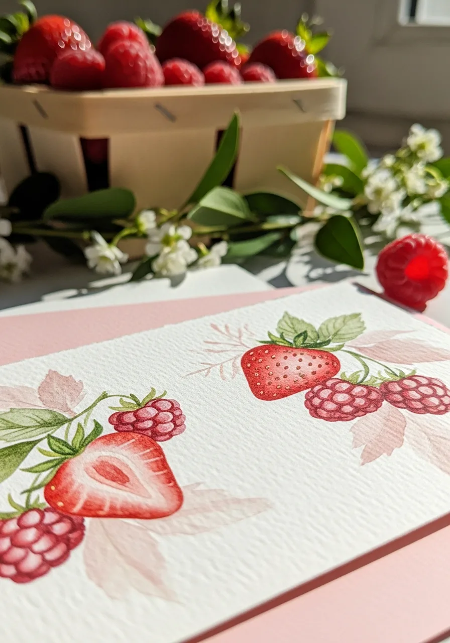 26. Berry Watercolor Invitations