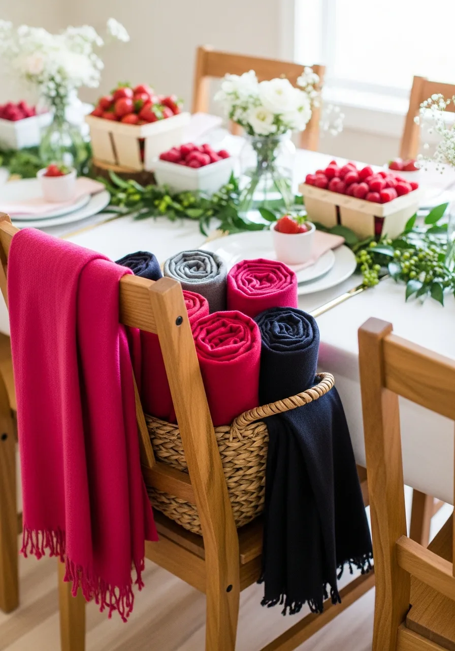 31. Berry Colored Pashminas