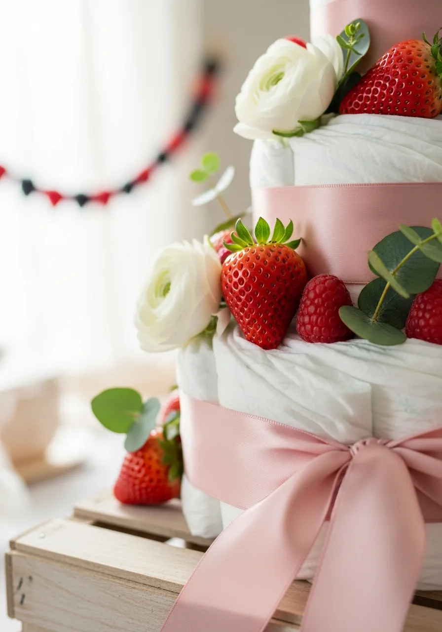 38. Berry Diaper Cake