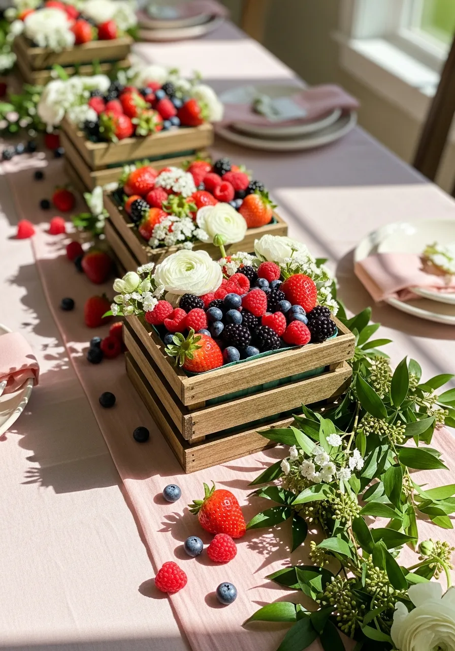 8. Berry Basket Centerpieces