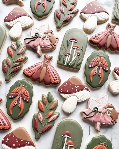 17. Earthy Woodland Themed Cookies