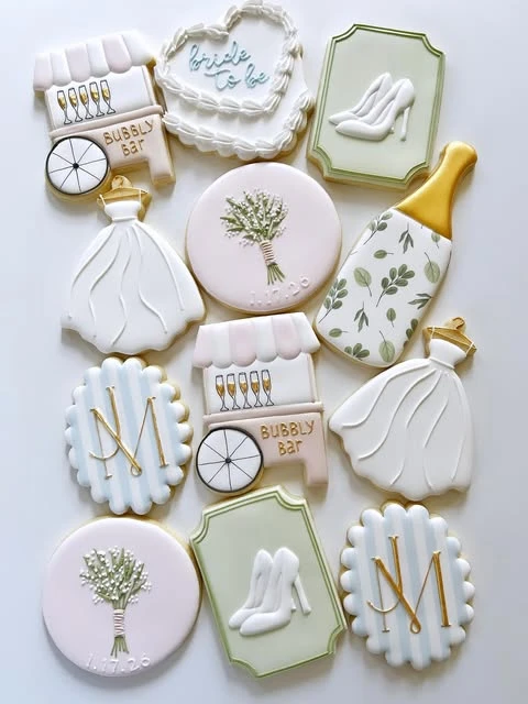 26. Sage and Blush Bubbly Bar