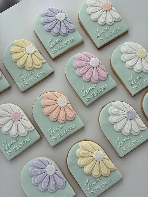 42. Modern 'Love In Bloom' Cookies
