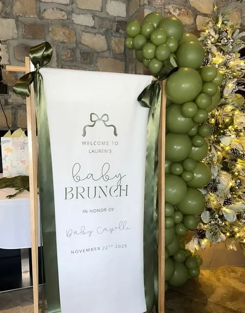 1. Elegant Fabric Welcome Sign