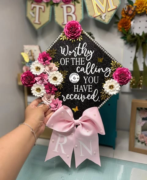 5. Personalized Bow and Pearls
