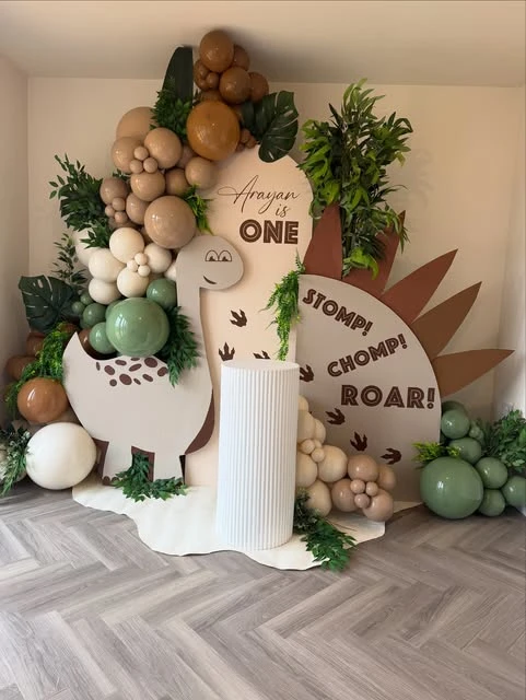 6. Boho First Birthday Dino