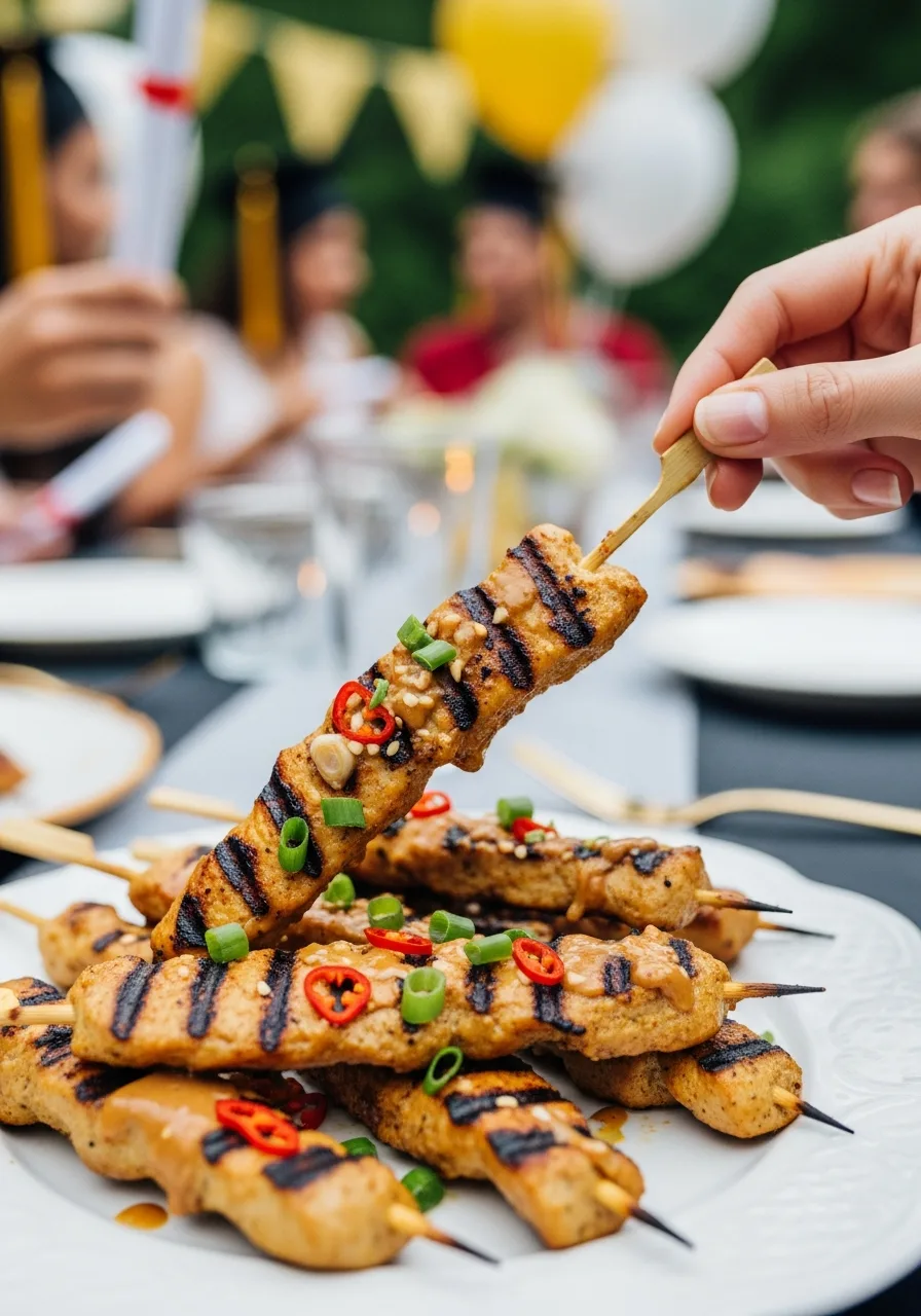 34. Chicken Satay Skewers