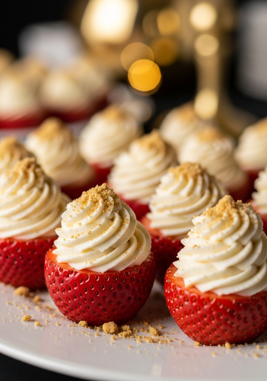 14. Cheesecake Stuffed Strawberries