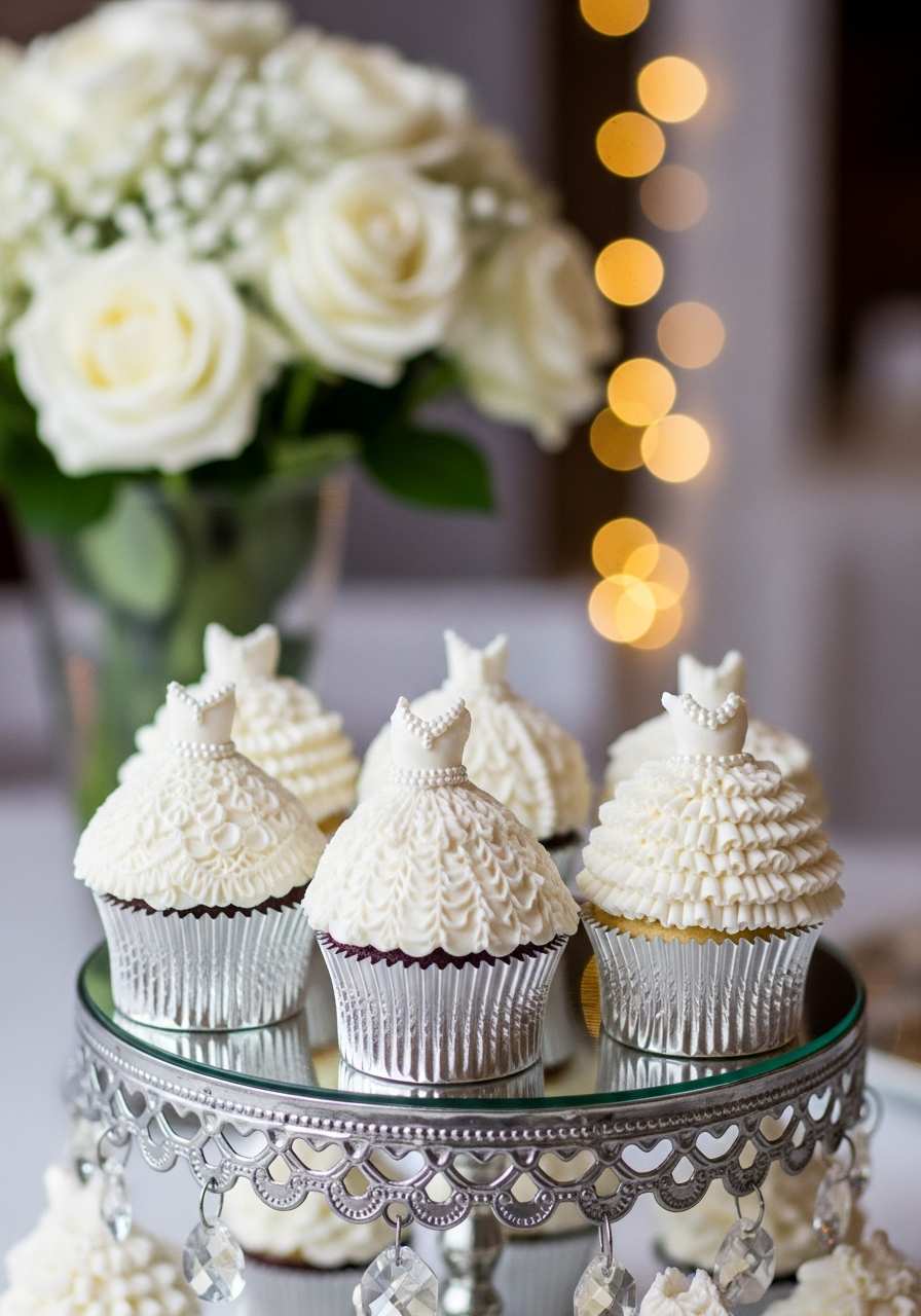 23. Wedding Dress Cupcakes