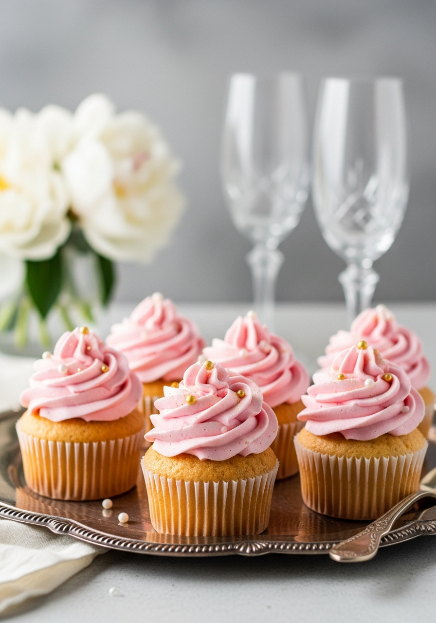 26. Pink Champagne Cupcakes