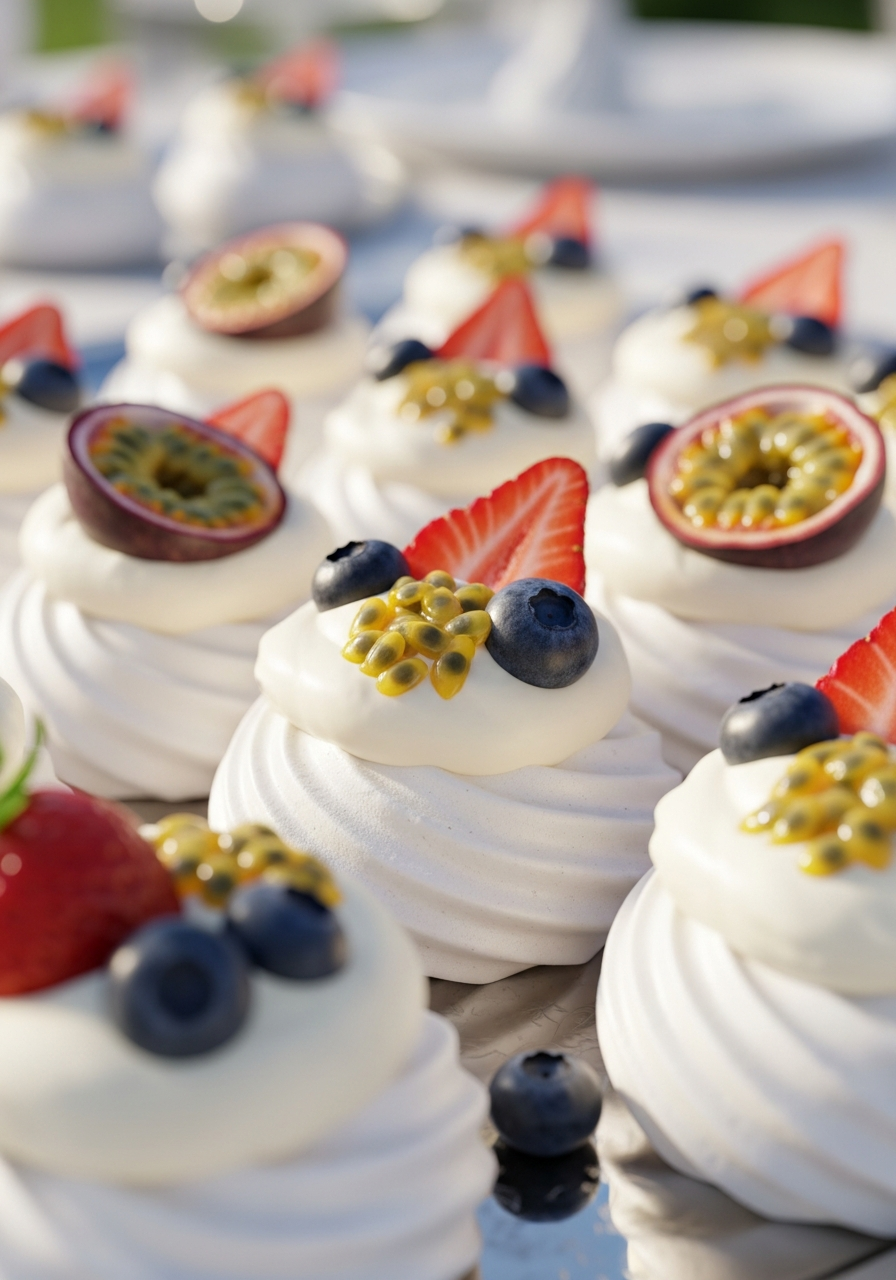 35. Mini Fruit Pavlovas