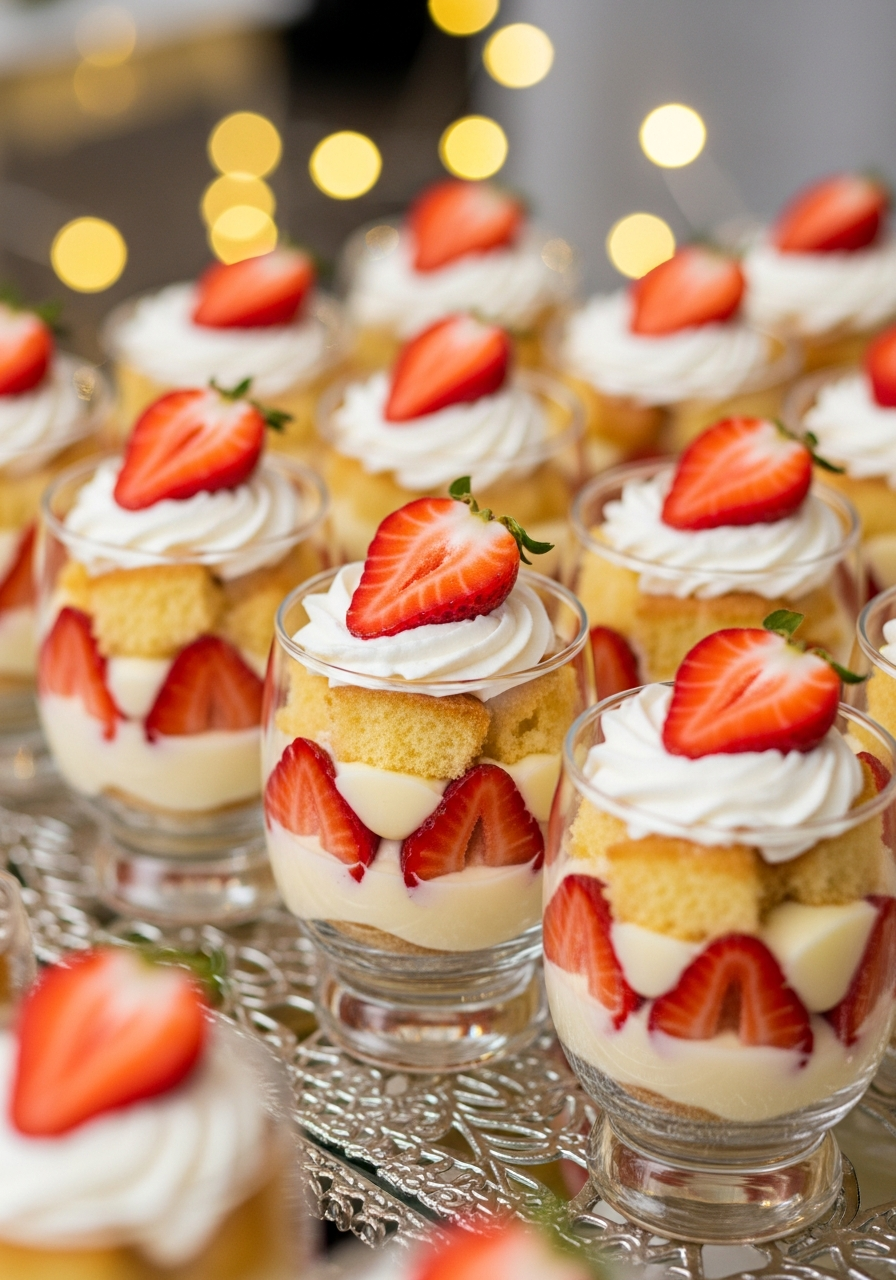 38. Strawberry Trifle Cups