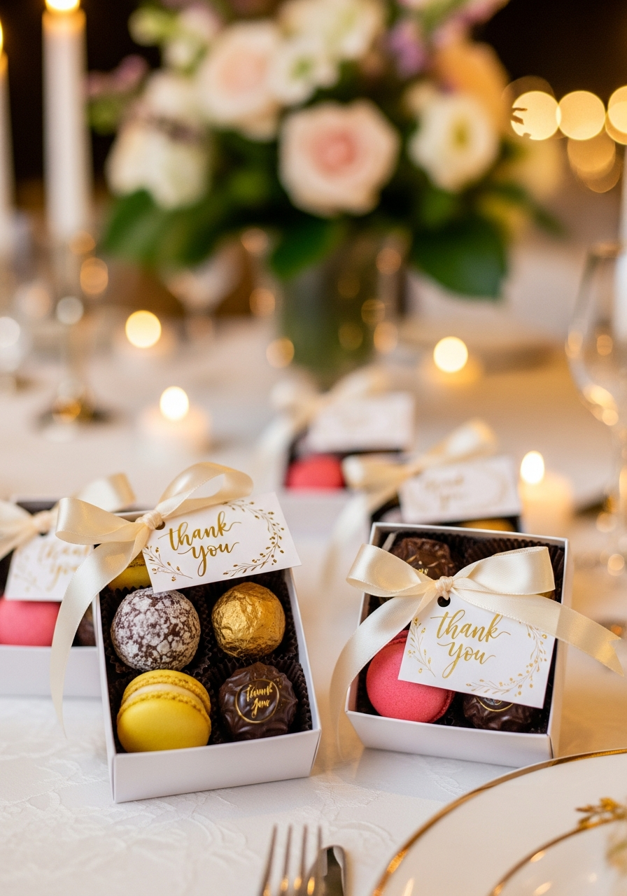 50. Personalized Dessert Favor Boxes