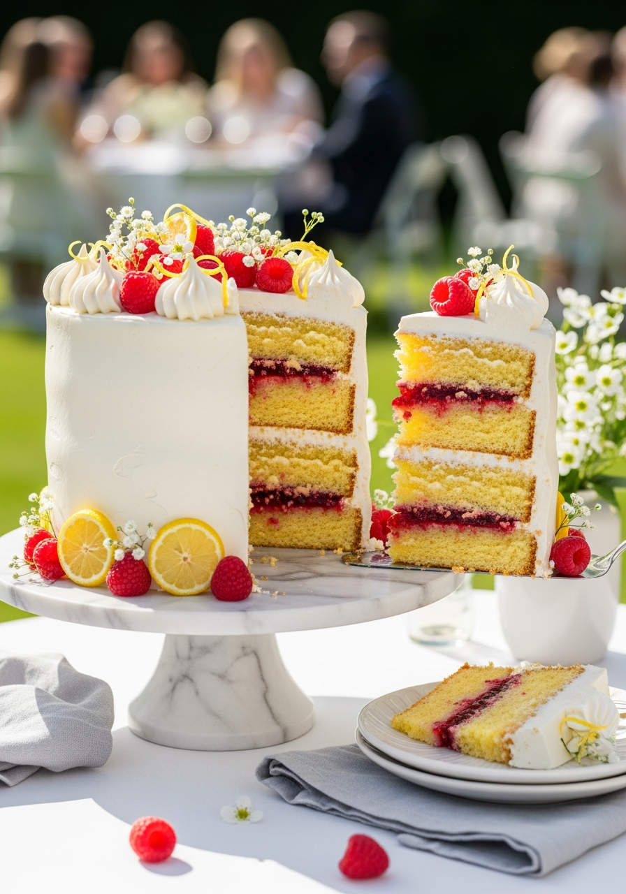 6. Lemon Raspberry Layer Cake