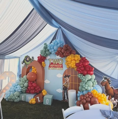 10. Tent Draping and Balloon Arch