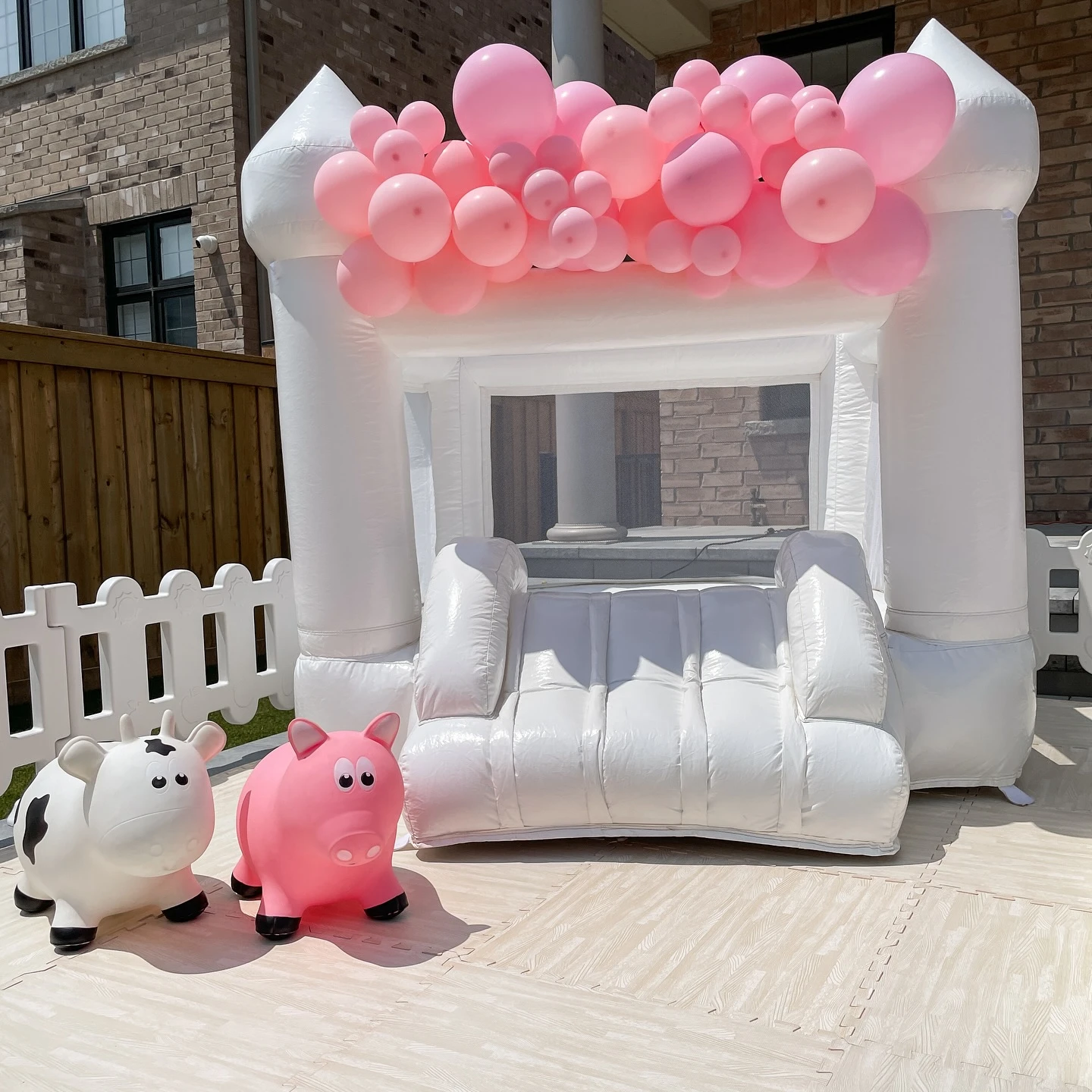 16. White Bounce House Rental