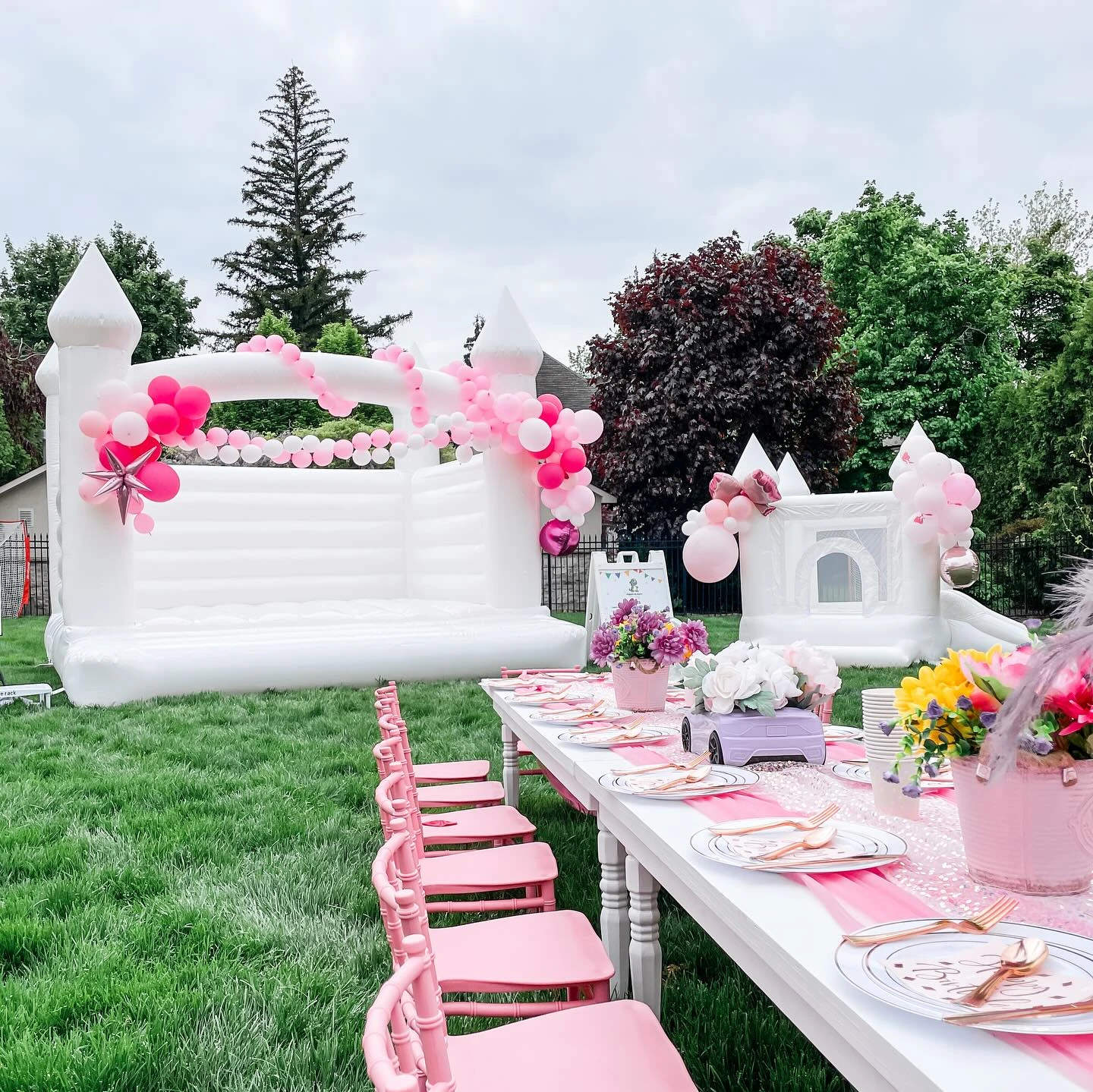 2. All-White Bounce House