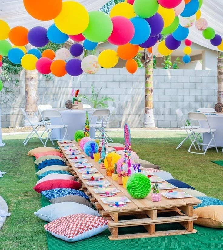 21. Low Pallet Picnic Tables